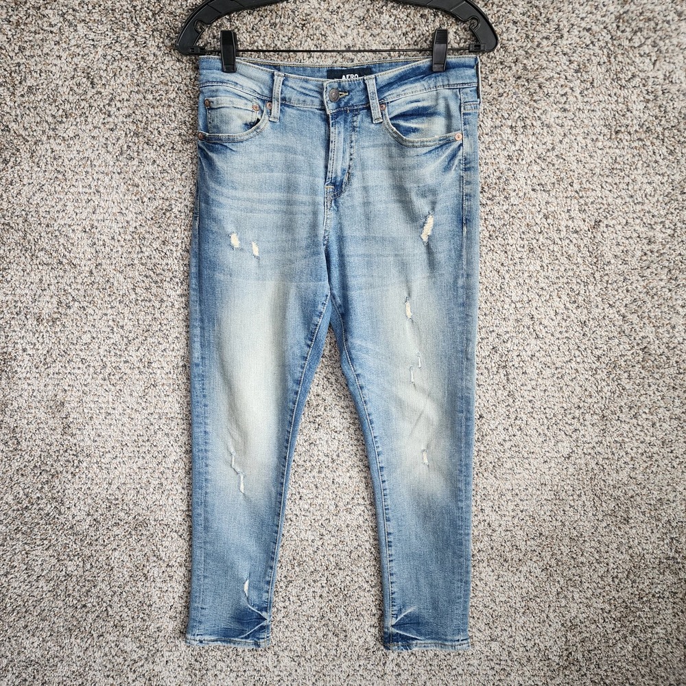 Aeropostale Jeans Mens 27x28 Athletic Skinny Denim Blue 5 Pocket Casual